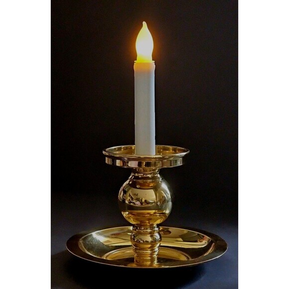 Partylite Calypso/Tuscany Gold Leaf Etched Grapes 11" Hurricane Lamp LED Pillar - Picture 2 of 10